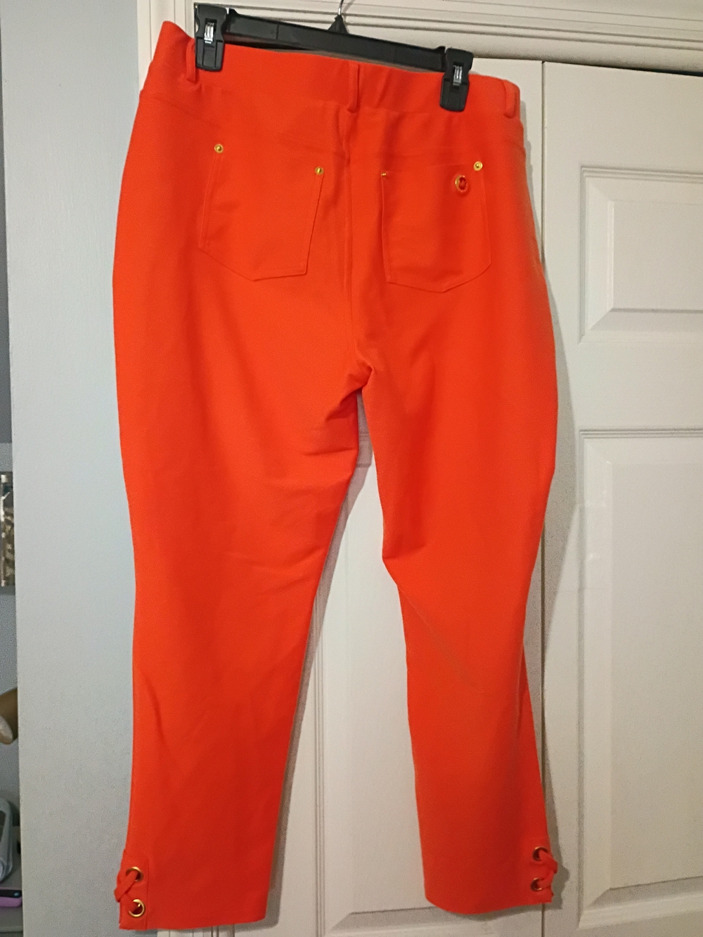 Michael Kors Orange Slim Ankle Grommet Pants - Picture 2 of 3